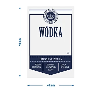 Selvklæbende etiketter 60x90 mm til flasker, vodka, hvide, 20 stk. – photo 4