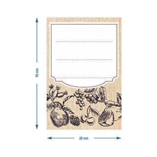 Selvklæbende etiketter 60 x 90 mm til flasker, glas frugtskitse - 20 stk. – photo 4