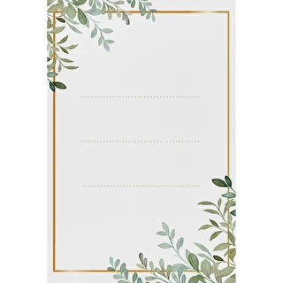 Selvklæbende etiketter 60 x 90 mm til flasker, krukker, gaver med blomsterdesign - 20 stk.