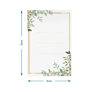 Selvklæbende etiketter 60 x 90 mm til flasker, krukker, gaver med blomsterdesign - 20 stk. – photo 4