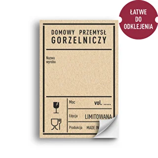 Selvklæbende etiketter 60x90 mm til flasker, vodka, PRL, 20 stk. – photo 2