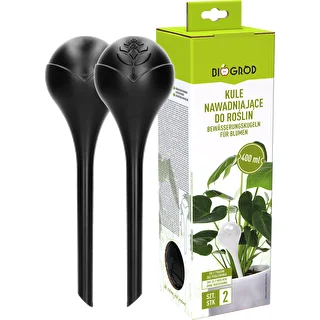 Vandingskugler til planter, sorte matte, 400 ml, 2 stk. – photo 3