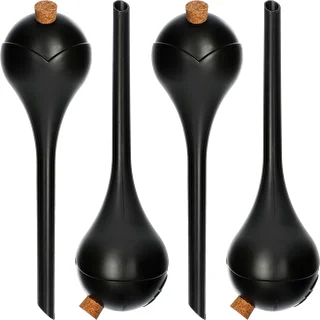 Vandingskugler til planter, sorte matte, med prop, 400ml, 4 stk. – photo 1