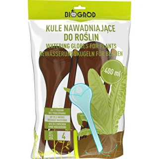 Vandingskugler til planter, ravfarvede gennemsigtige, 400 ml, 4 stk. – photo 3