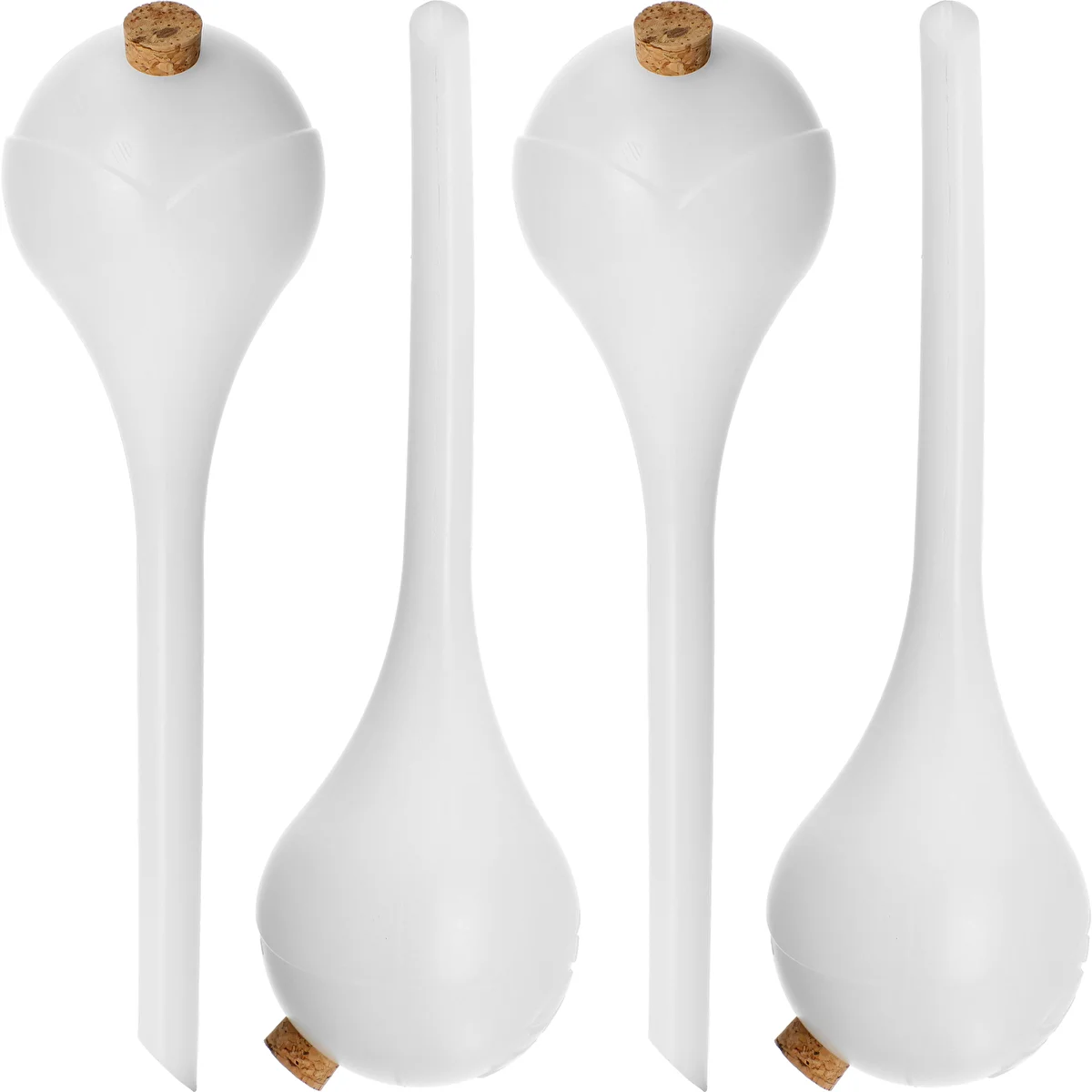 Vandingskugler til planter, hvide halvgennemsigtige med prop, 400ml, 4 stk.