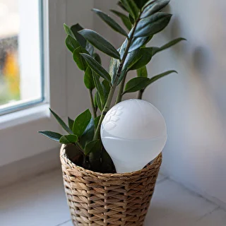 Vandingskugle til planter, mat hvid med keramisk fod, 400ml – photo 11