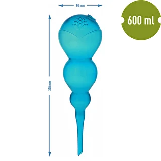 Tredobbelt vandingskugle (trekammer), gennemsigtig blå, 600 ml – photo 5