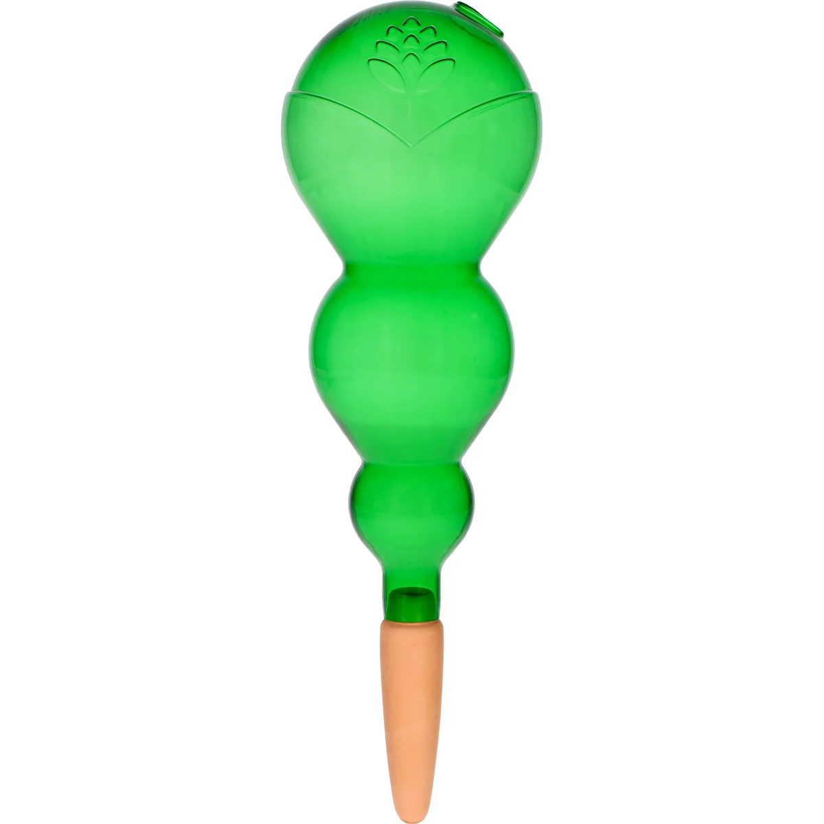 Tredobbelt vandingskugle (trekammer), gennemsigtig grøn med keramisk fod, 600ml