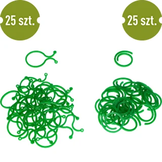 Plastikclips til fastgørelse af planter, mix 50 stk. – photo 2
