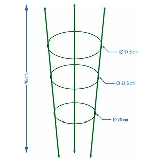 Ringstøtte til planter 3 ringe 0,7m – photo 2