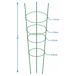 Ringstøtte til planter 4 ringe 1m – photo 2