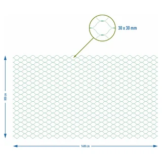 Net til beskyttelse mod fugle, grøn, 8 m x 14m – photo 7