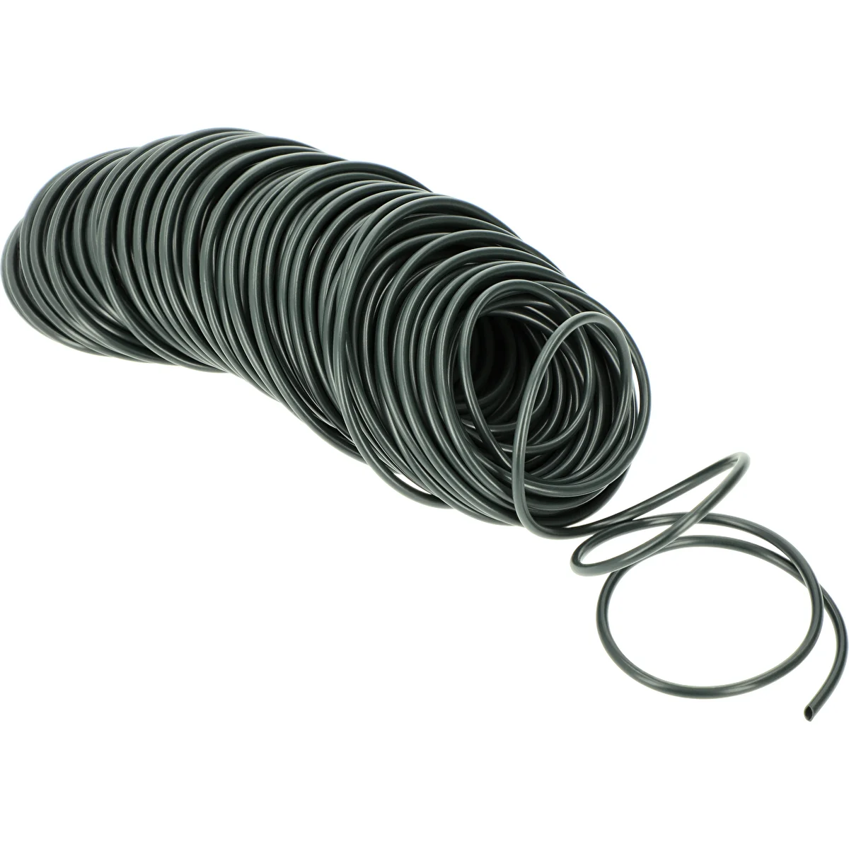 Frugtslange, mørkegrøn gummi, 25 m x 3 mm