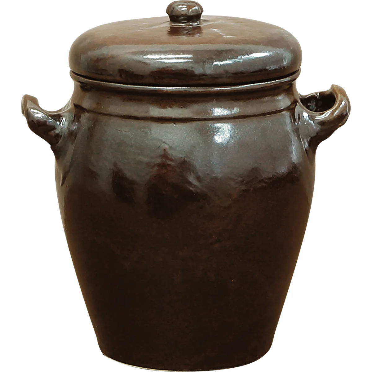 Stentøj - rustik krukke 1,6l med låg