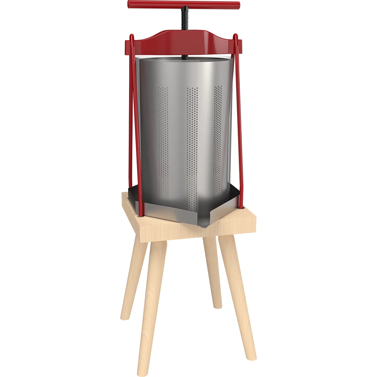 Rammepresse til frugt – med metalbeholder, til 10L