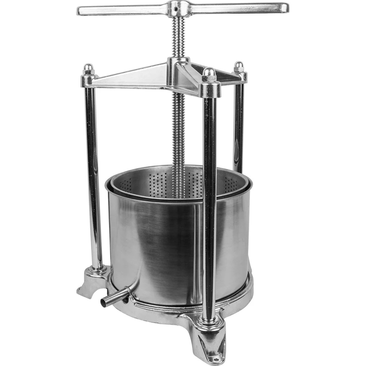 Rammepresse til frugt - rustfrit stål, 5 l