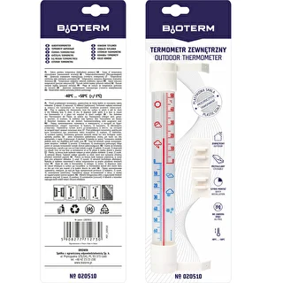 Udendørs termometer med transparent skala (-70°C til +50°C) 23cm mix – photo 8