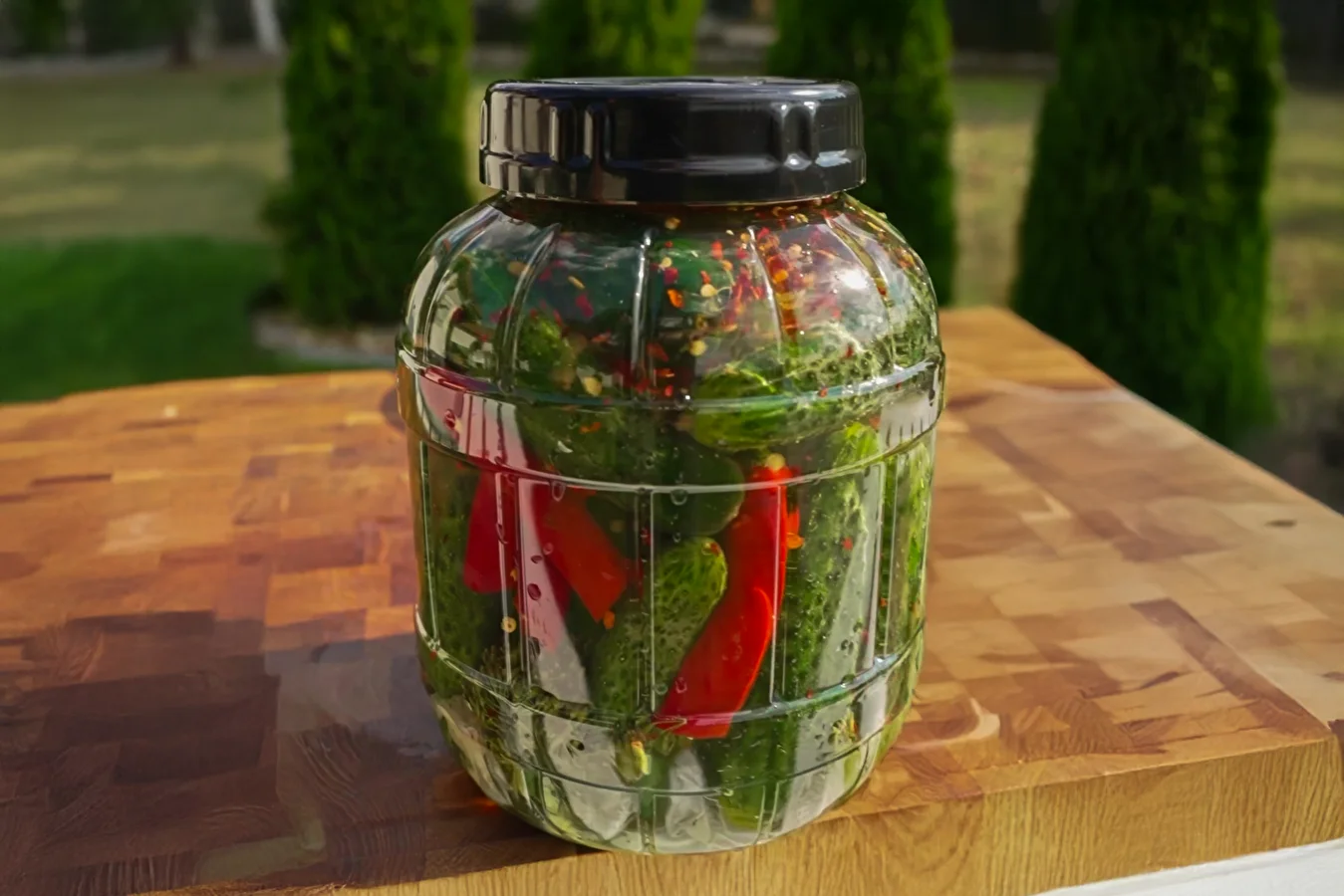Mælkesyrede agurker med chili