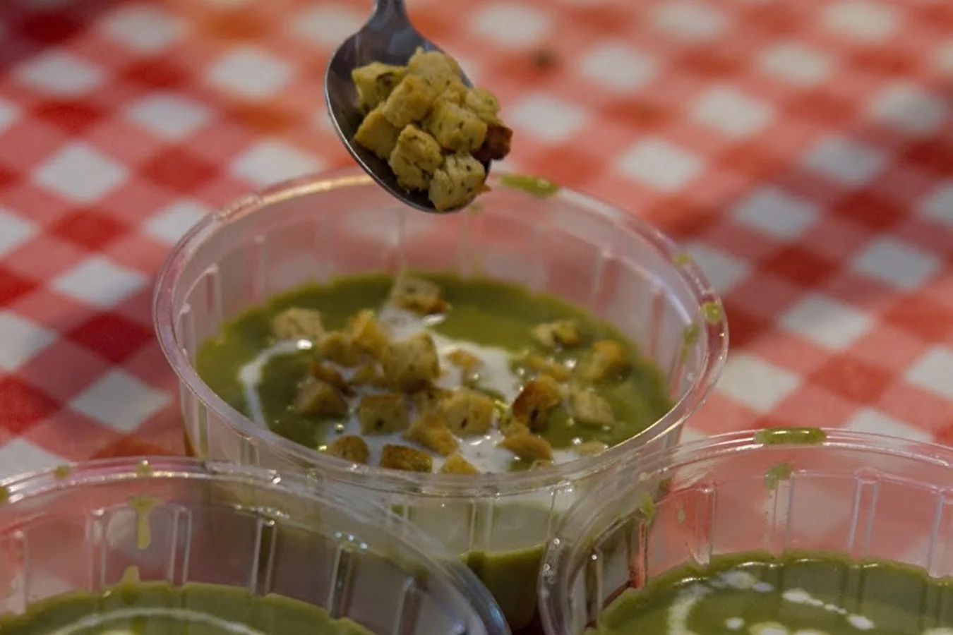 Cremet spinatsuppe