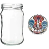 300 ml glas med farvet låg fi 66 - 6 stk. - 6 