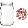 300 ml glas med farvet låg fi 66 - 6 stk. - 10 
