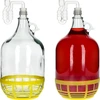 4 x Dame 5L med prop, gæringsrør, låg og kurv - 6 