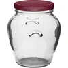Amfora krukke 580 ml (fi 82) med bordeaux låg 6 stk - 2 