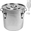 Beholder af rustfrit stål 30 l med låg - 2 