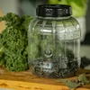 Brudsikker, multifunktionel krukke med sort låg, 3L - 10 