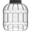 Brudsikker, multifunktionel krukke med sort låg, 8L - 2 