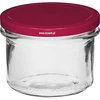 Enkel krukke 235 ml (fi82) med bordeaux låg 6 stk. - 2 