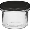 Enkel krukke 235 ml (fi82) med sort låg 6 stk. - 2 