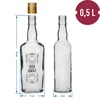 Flaske 0,5 L med låg og tryk Hjemmelavet likør - 4 stk. - 9 