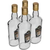 Flaske 0,5 L med skruelåg og 2-farvet tryk Whisky - 4 stk. - 2 
