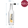 Flaske 0,5 L med skruelåg og tryk Anti-inflation - 4 stk. - 7 