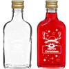 Flaske 200 ml med skruelåg, juletryk Rensdyr, 6 stk. - 3 