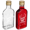 Flaske 200 ml med skruelåg, juletryk Rensdyr, 6 stk. - 4 