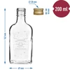 Flaske 200 ml med skruelåg, juletryk Rensdyr, 6 stk. - 5 
