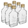 Flaske 200ml med skruelåg, tryk KANINØRER 6stk - 2 