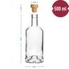 Gabinetflaske 0,5 L med kork - 6 