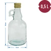 Gallone flaske uden flet, med skruelåg 0,5 L - 2 