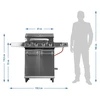 Gasgrill dragON BBQ201, 18,8 kW, sølv - 12 