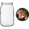 Glas TO 900 ml med farvet låg fi82/6 - 6 stk. - 12 