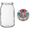 Glas TO 900 ml med farvet låg fi82/6 - 6 stk. - 9 