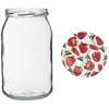 Glas TO 900 ml med farvet låg fi82/6 - 6 stk. - 8 