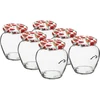Glas TO Amfora 580 ml med farvet låg fi82/6-6stk. - 9 