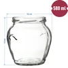 Glas TO Amfora 580 ml med farvet låg fi82/6-6stk. - 6 