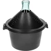 Glasballon til vin 5 L - i plastikkurv - 3 