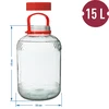 Glaskrukke 15 L med plastiklåg - 6 