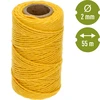 Gul bomuldssnor 2 mm/55 m/100 g - 4 